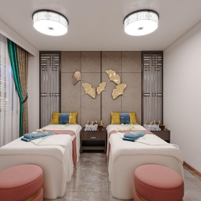 新中式美容店3D模型下载